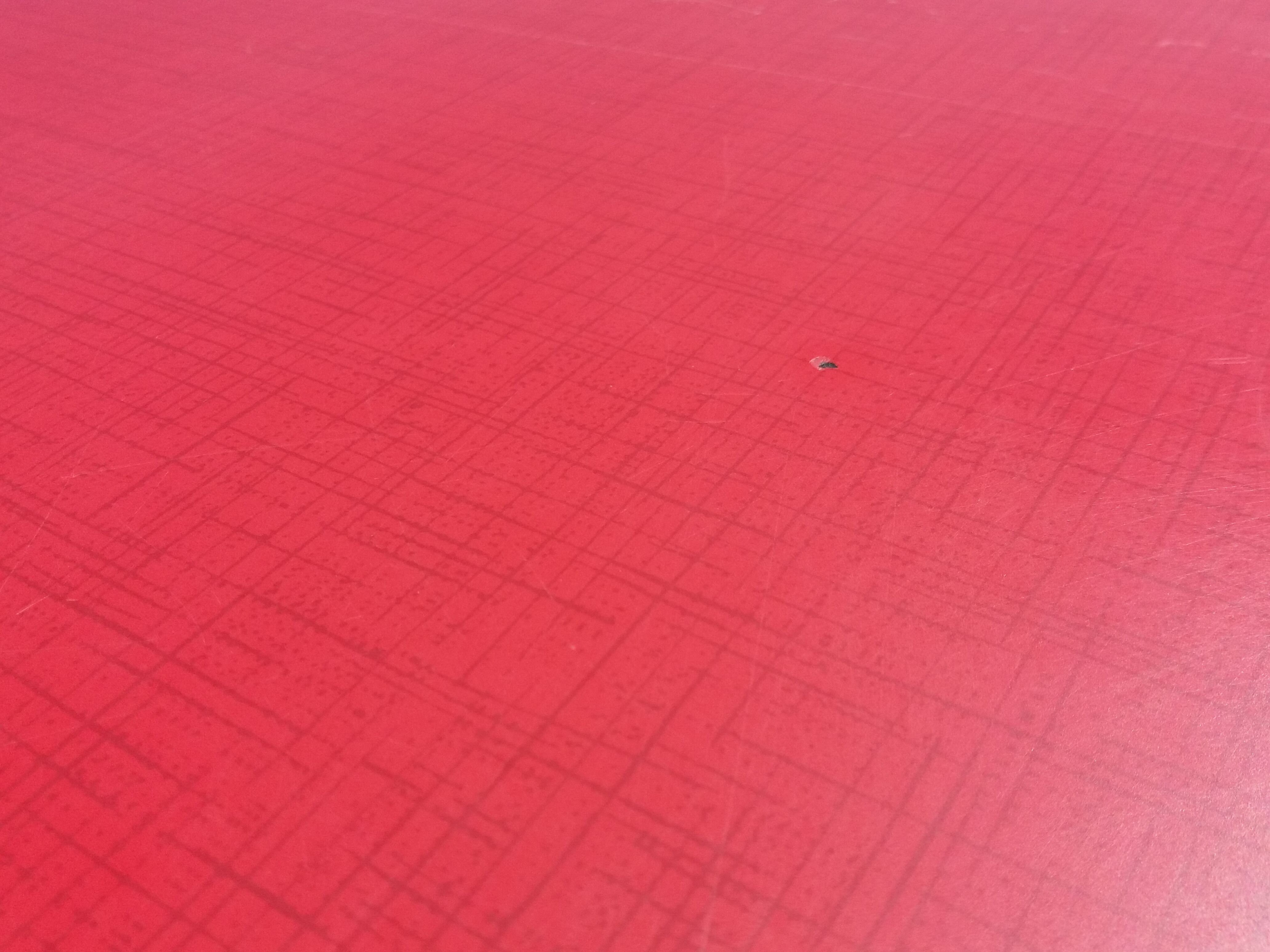 Dining table with red formica extensions