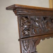 Wall Mirror in Brown Oak Frame, 1930s