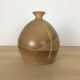 Ceramic ball vase 18 cm brown/beige