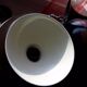 Art Deco Vintage brown and white enamelled suspension duo