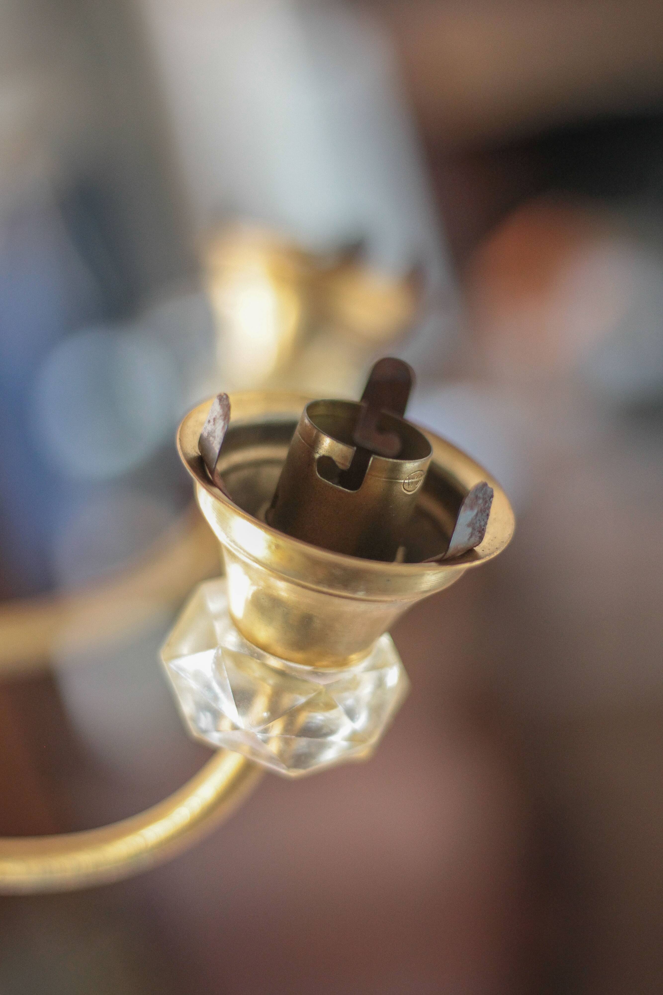 Vintage pendant light, brass pendant light with glass globe, 6-light chandelier