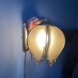 Vintage wall lamp Hollywood Regency Golden Flower