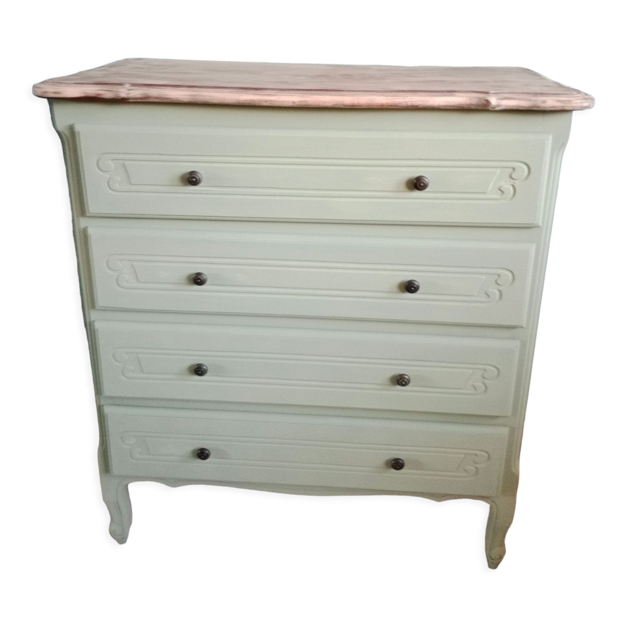 Grey green chest of drawers