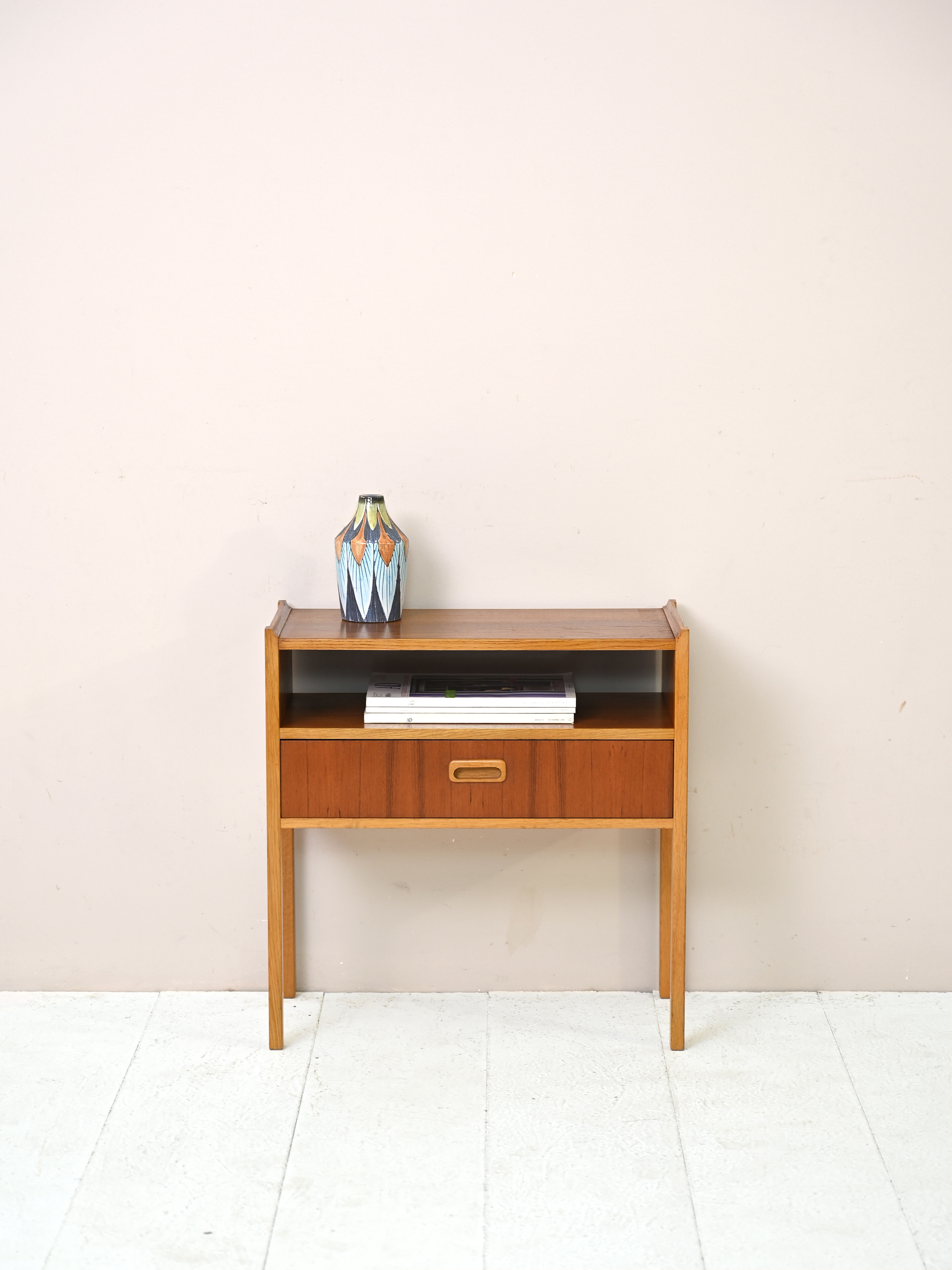 Vintage 50s bedside table with drawer