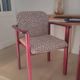 2 fauteuils léopard / bois massif bordeaux