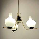 Modern Italian chandelier from the mid-century Stilnovo, 1950s.