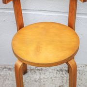 Set of 2 Alvar aalto bentwood chairs model 68, Artek Finland