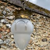 1900 pendant light in glass and brass