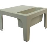 Vintage table with magazine holder, 70s space age