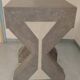 Pedestal / High side table in polished concrete – Unique artisan piece.