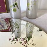 Paire de vases anciens  en pâte de verre