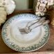 Old earthenware dish Moulin des loups and Hamage