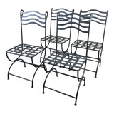 Wrought iron chairs (set of 4)