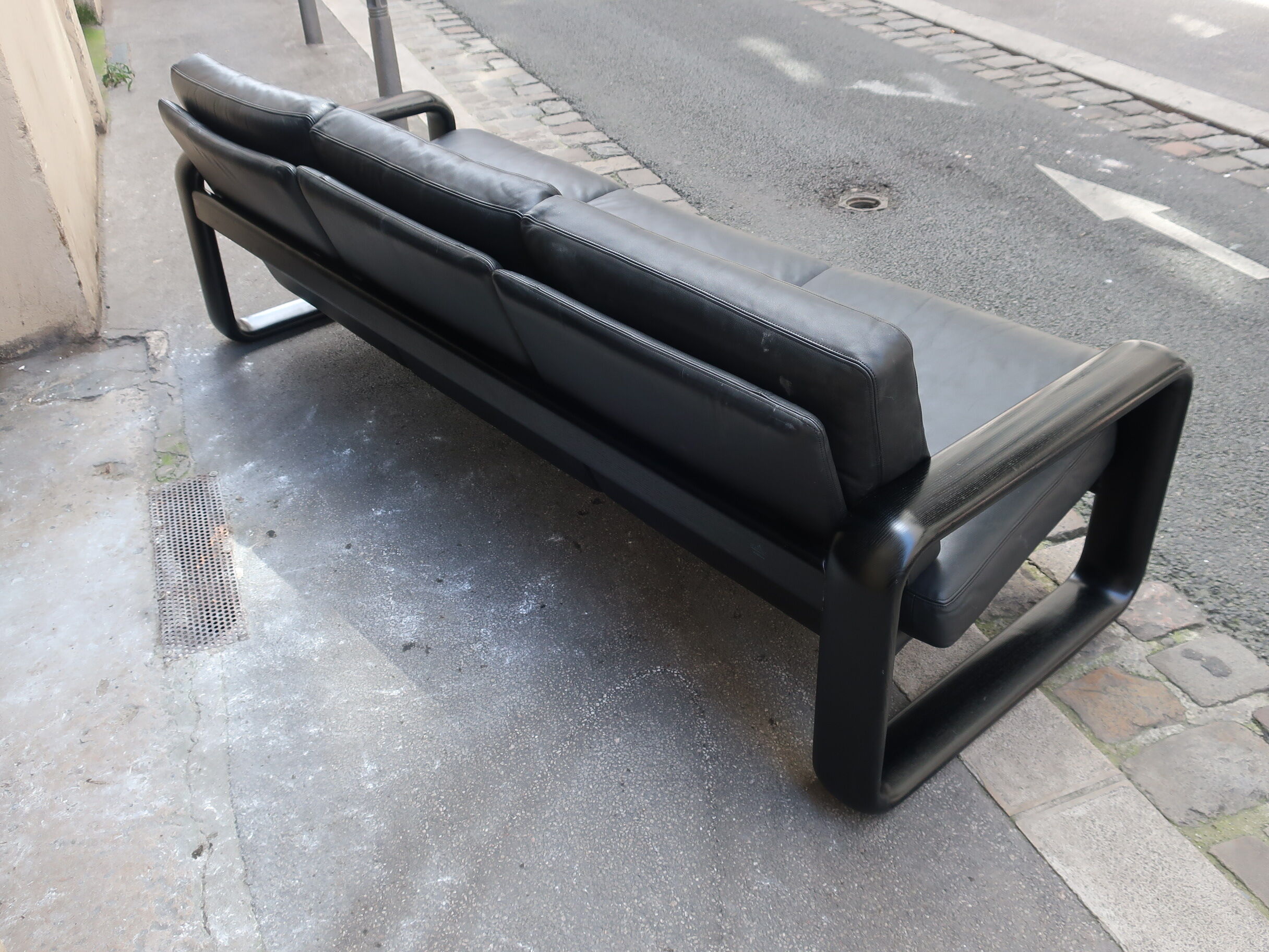 Leather sofa "Hombre" Burkhard Vogtherr for Rosenthal Studio line - 1970