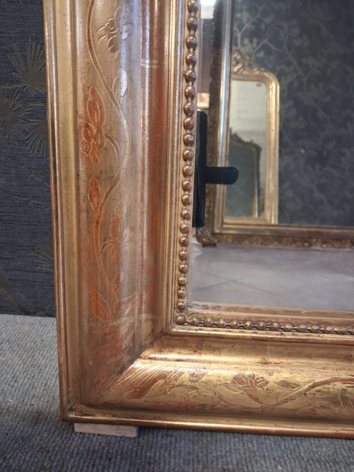 Louis Philippe period mirror 138 x 83 cm