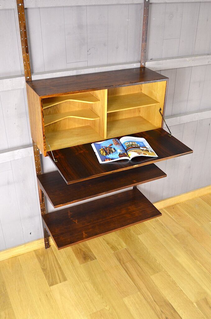 Danish wall system in Rio Poul Cadovius rosewood 1960