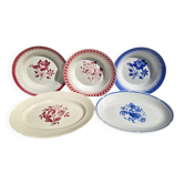 Many old round and long plates from the 60s and 70s.
