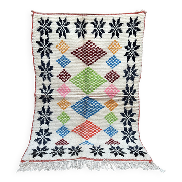 Moroccan Berber Rug Costum - Moroccan Wool Rug - New Azilal Rug - Beni Ouarain Style