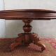 English oval table with 19th century mahogany extensions
