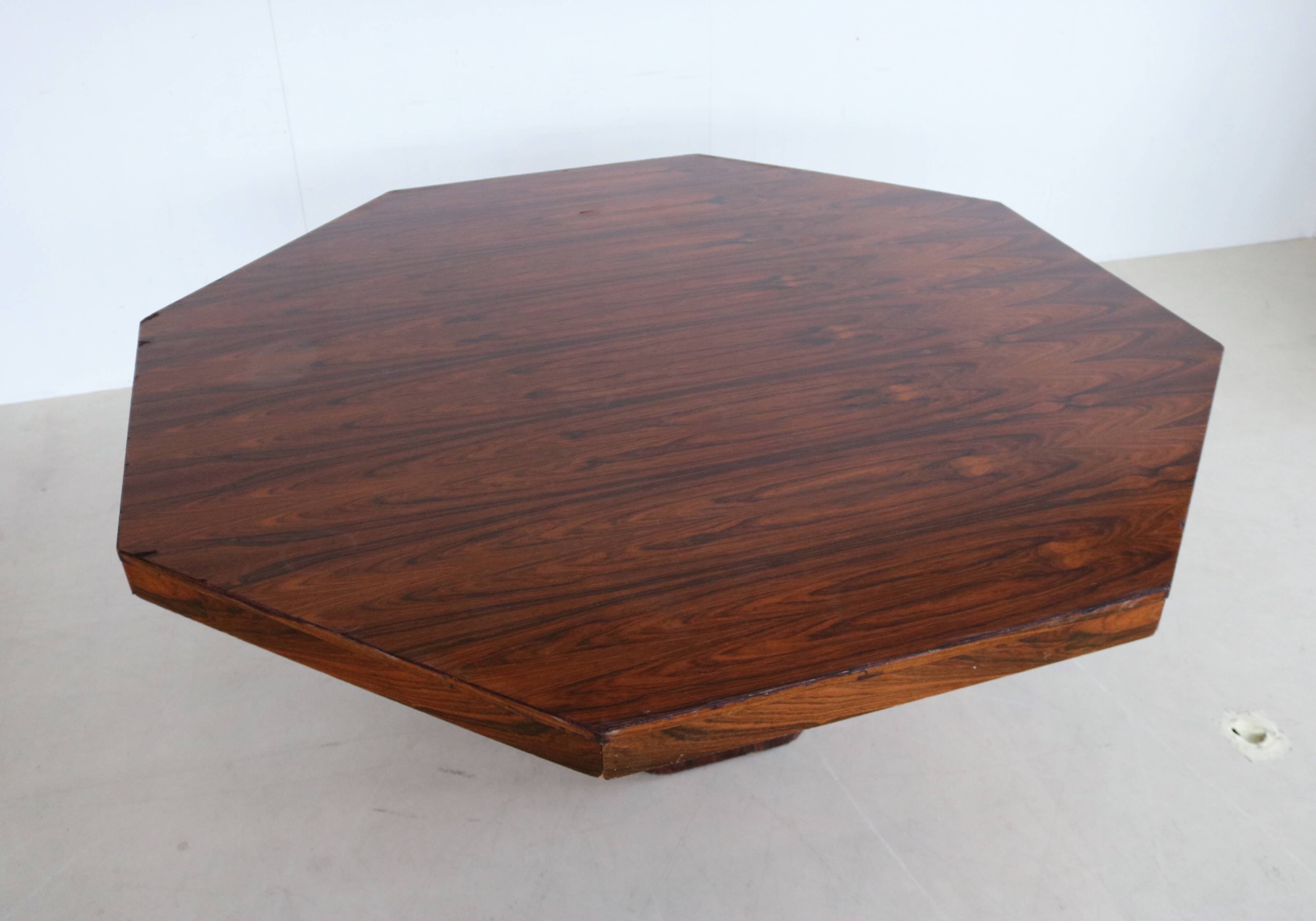 Octagonal dining ore conference table with drawers