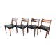 Set de 4 chaises scandinave en teck 1960