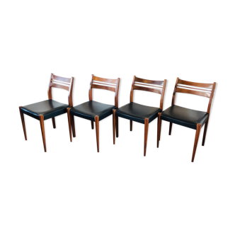 Set de 4 chaises scandinave en teck 1960