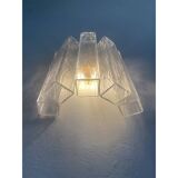 Mid-Century Modern Style "Squared" Murano Glass Gold Wall Sconce