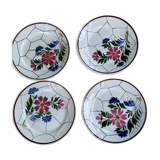 Set of 4 old Saint Amand plates