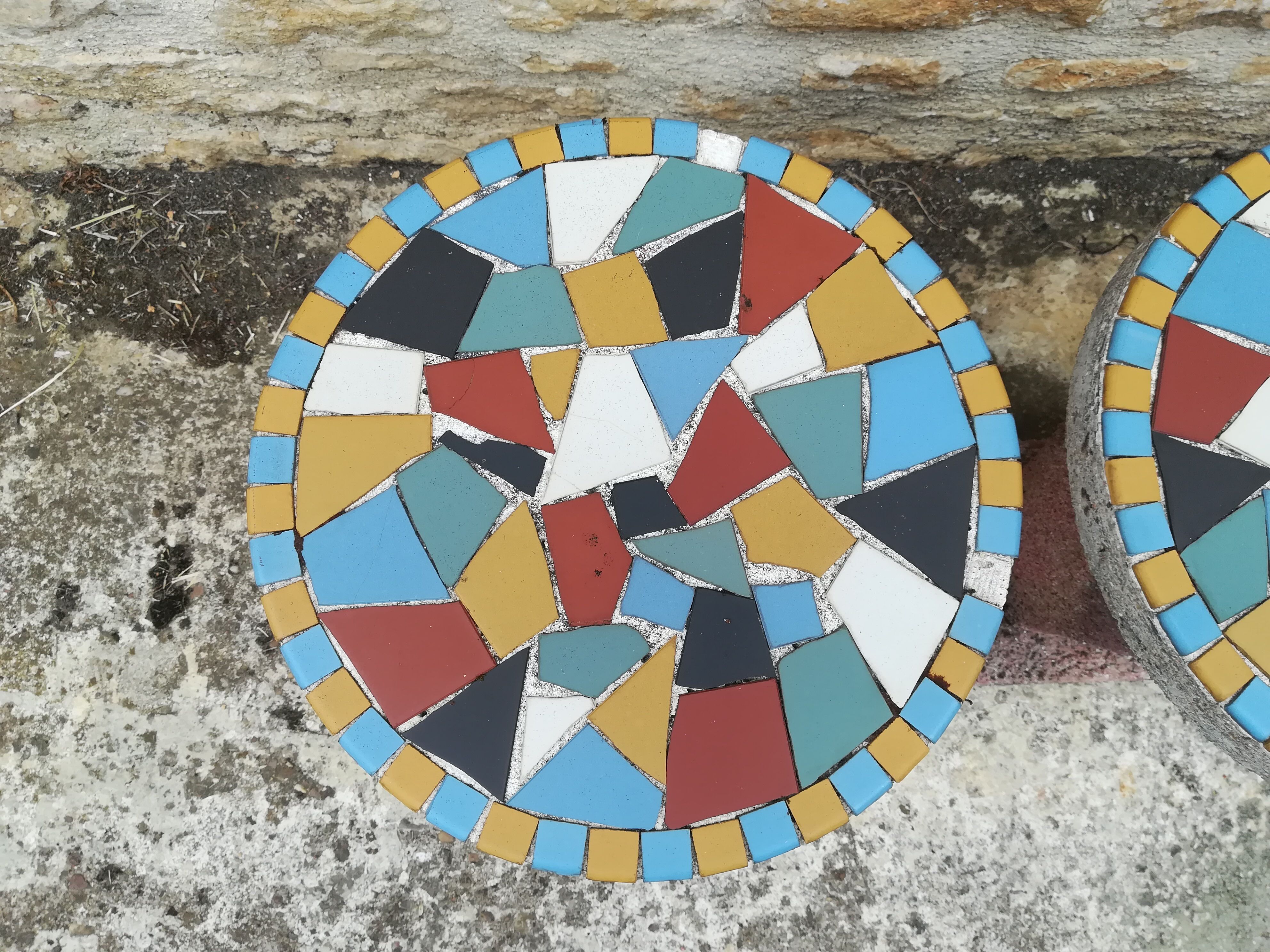 Mosaic stools