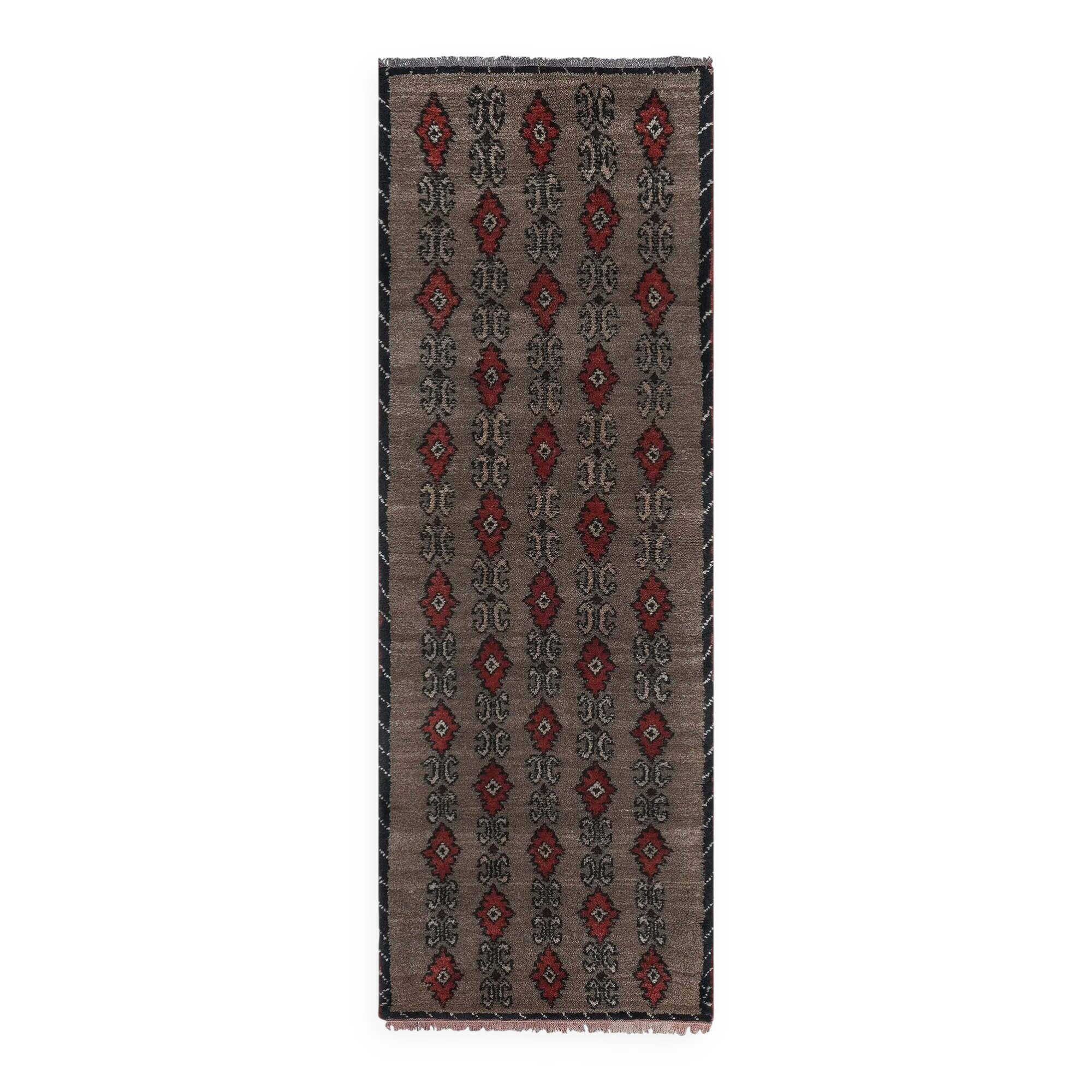 Vintage Turkish hallway rug 74x224 cm