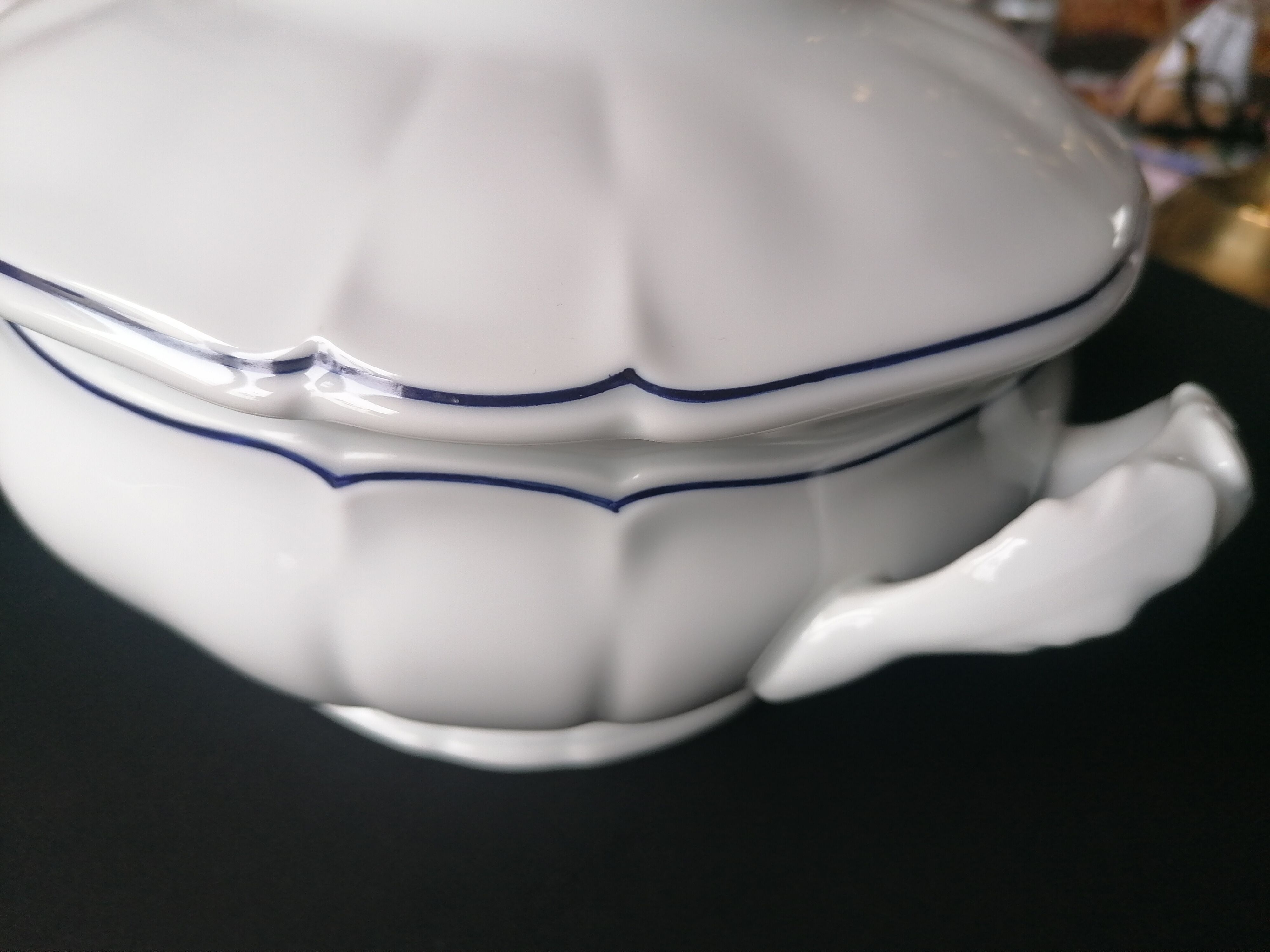 Soup limoges porcelain old great fire
