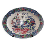 Ancien grand plat ovale en faïence japonaise 46cm