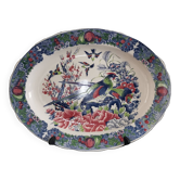Ancien grand plat ovale en faïence japonaise 46cm