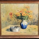 Jacques cartier 1936: oil on canvas, still life with flowers