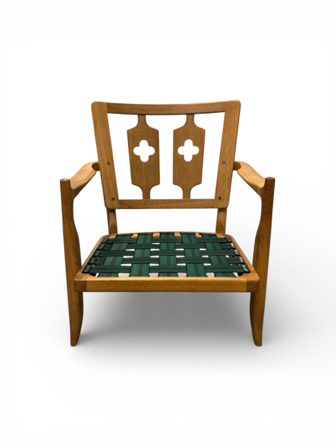 "José" armchair in solid oak by Guillerme & Chambron for Votre Ma