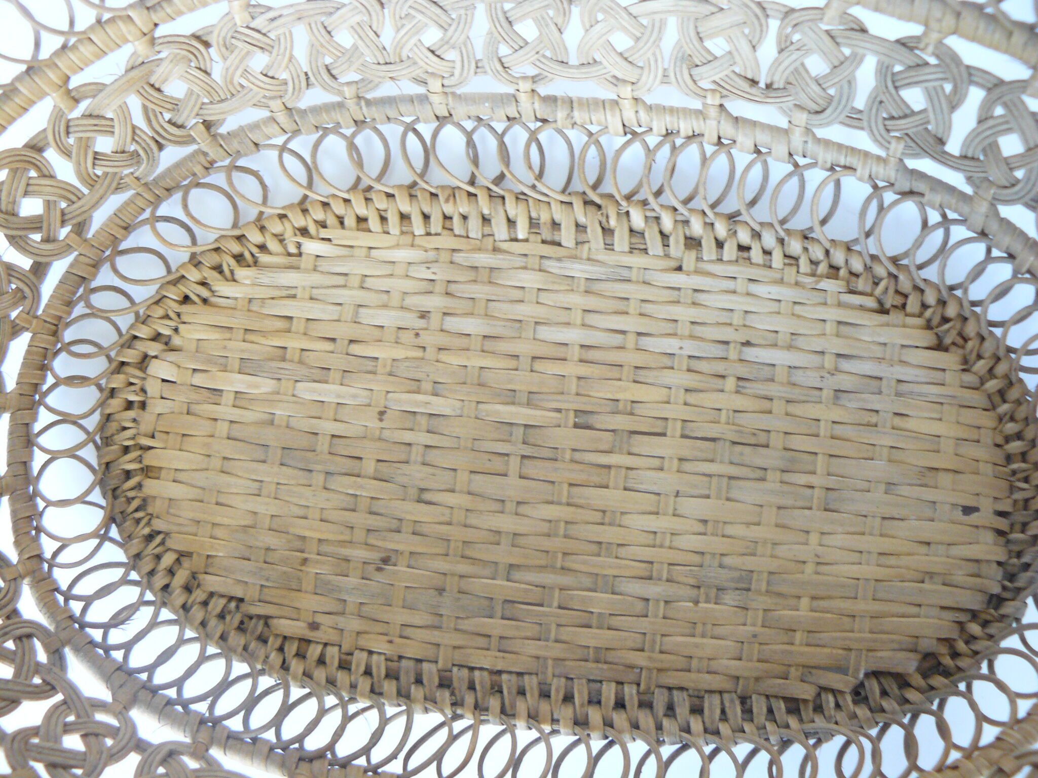 Finely woven wicker basket, late 19th century