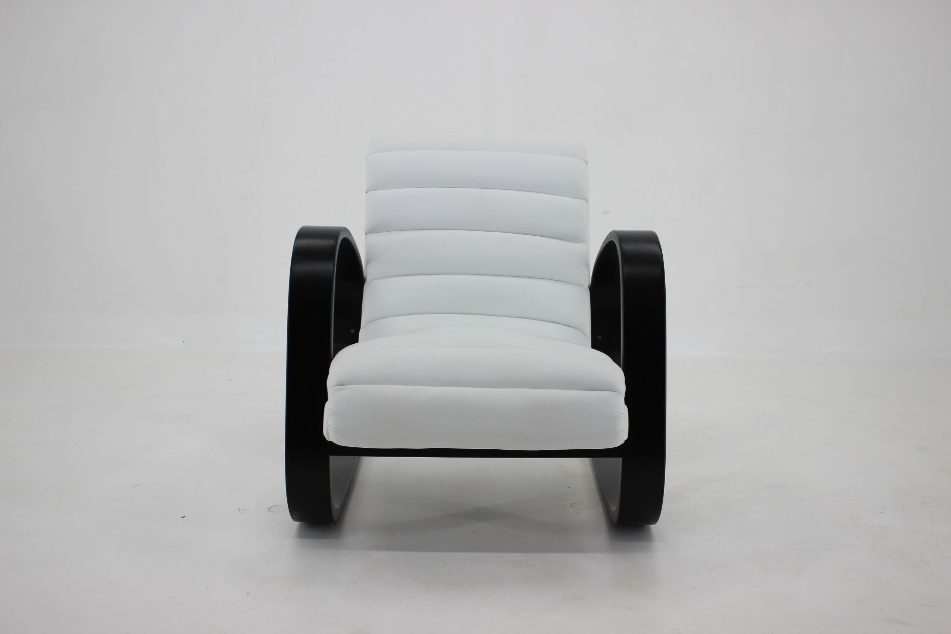 1930s Miroslav Navratil Lounge Chair in White Leather