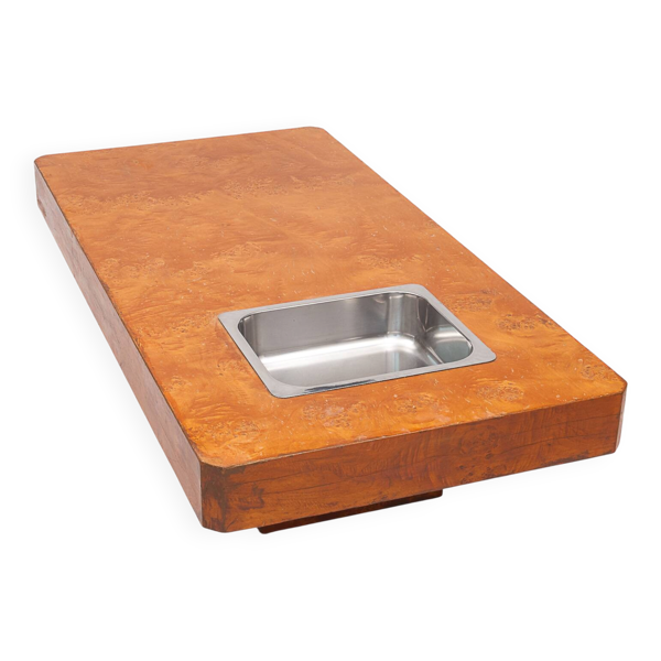 Table basse en loupe d'orme