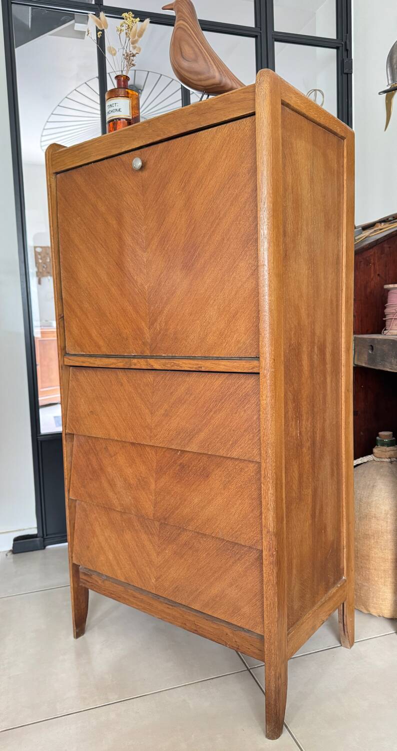 Vintage wooden secretary desk from the 50s