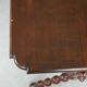 French sculptural desk in stained pine, early 20th century, Baroque style.