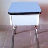60s blue formica chest stool