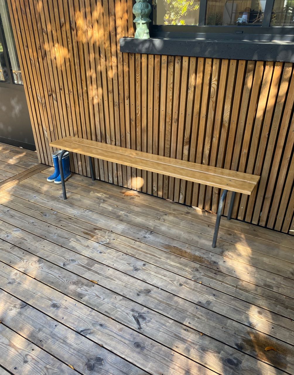 Vintage school bench