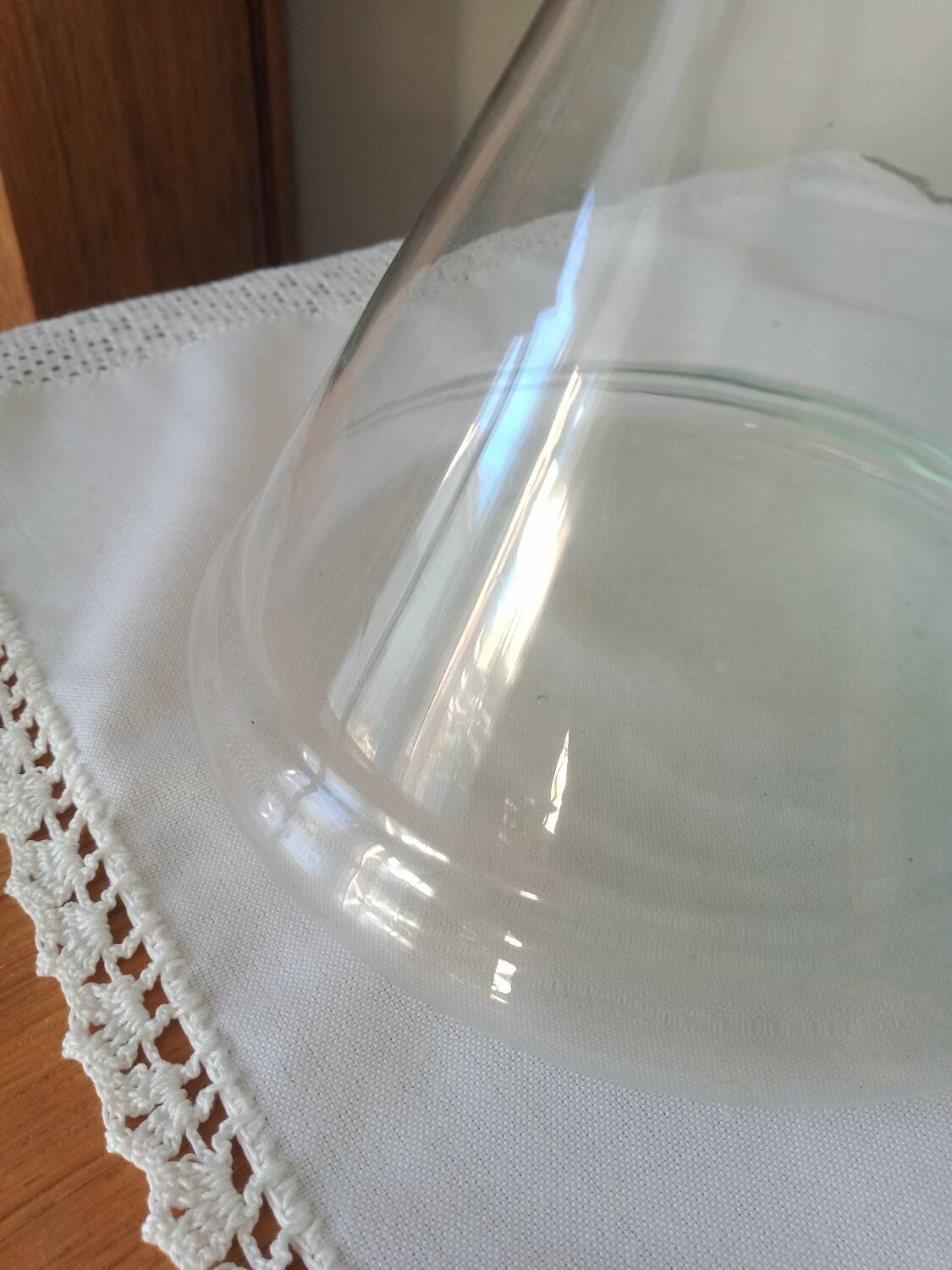 Carafe de chimie / vase en verre soufflé