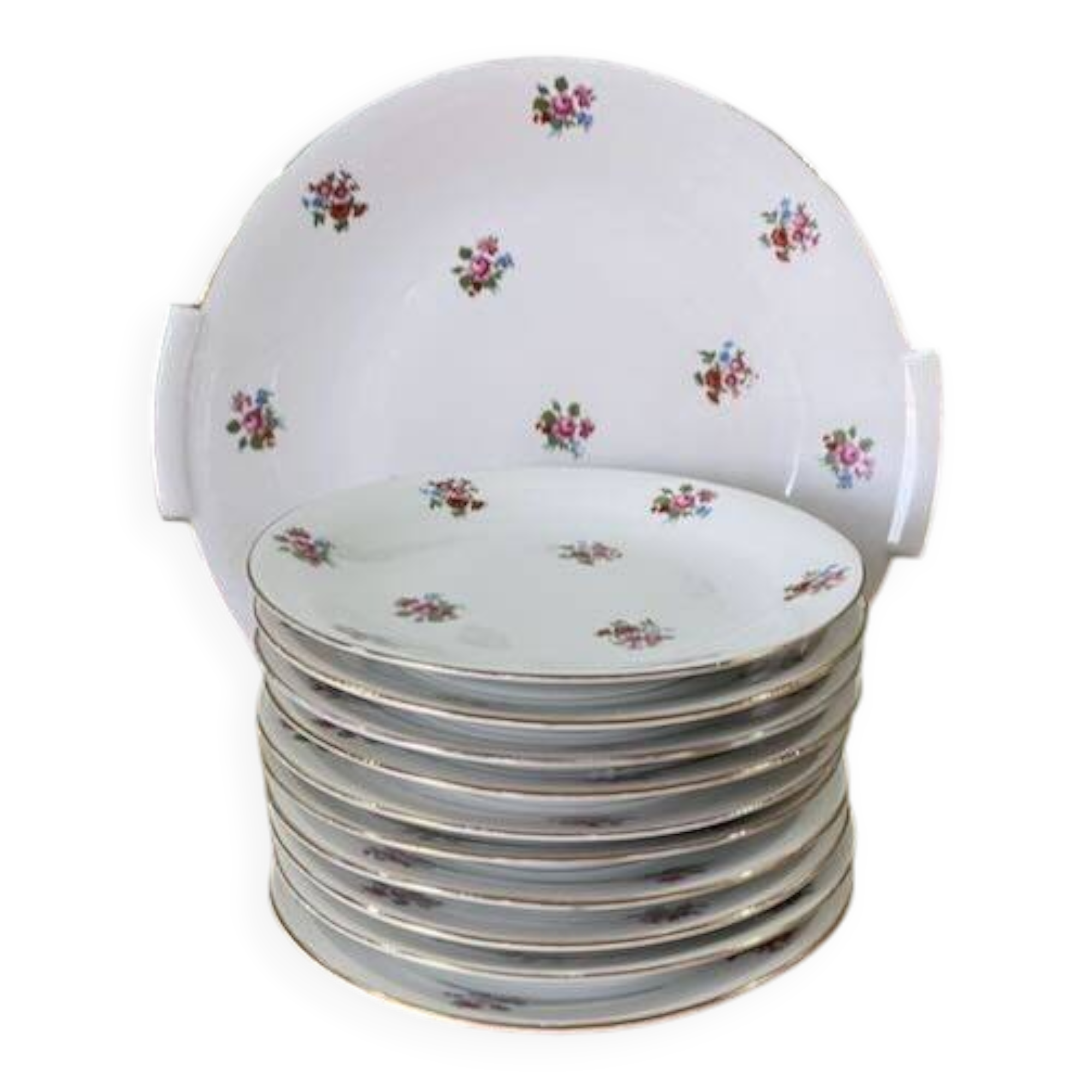 Floral dessert service