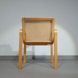 Beech wood and webbing side chair by Olivo Pietro, Italy, 1970s