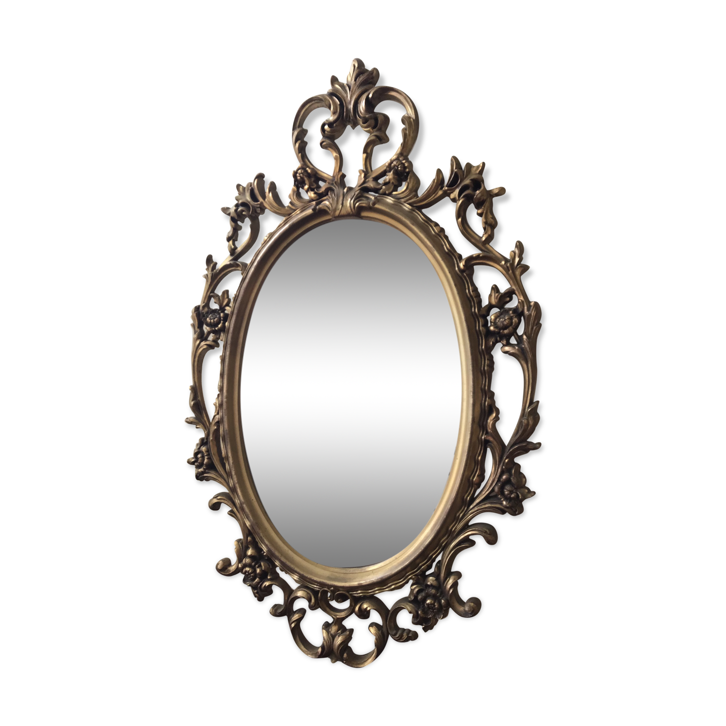 Large baroque mirror rockery 82x50cm