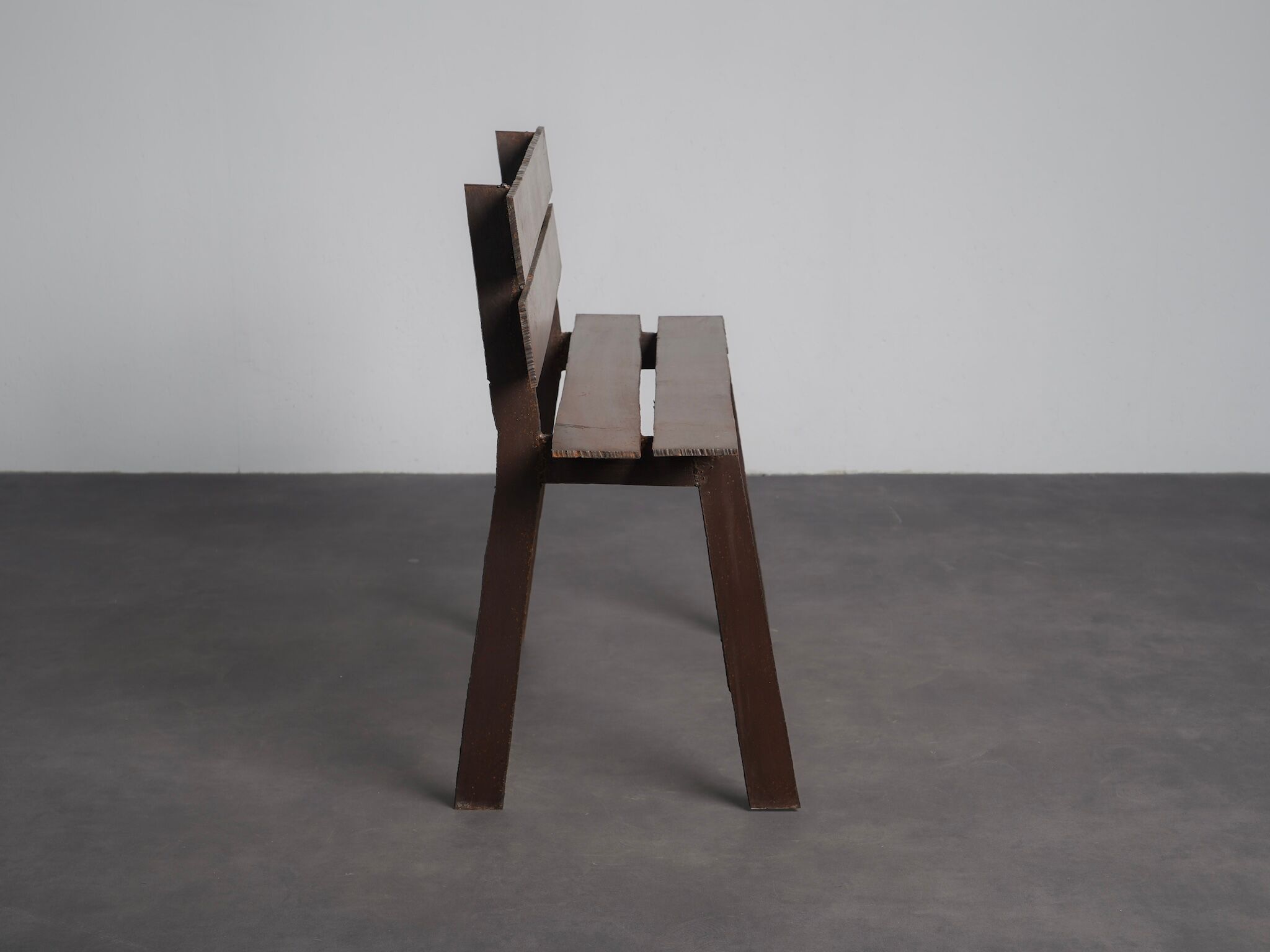 Unique sculptural corten steel bench, Netherlands, 1990s