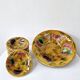 8 cups bowls + salad bowl vintage barbotine fruit sarreguemines