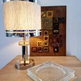Lampes en lucite et métal chromé 70's