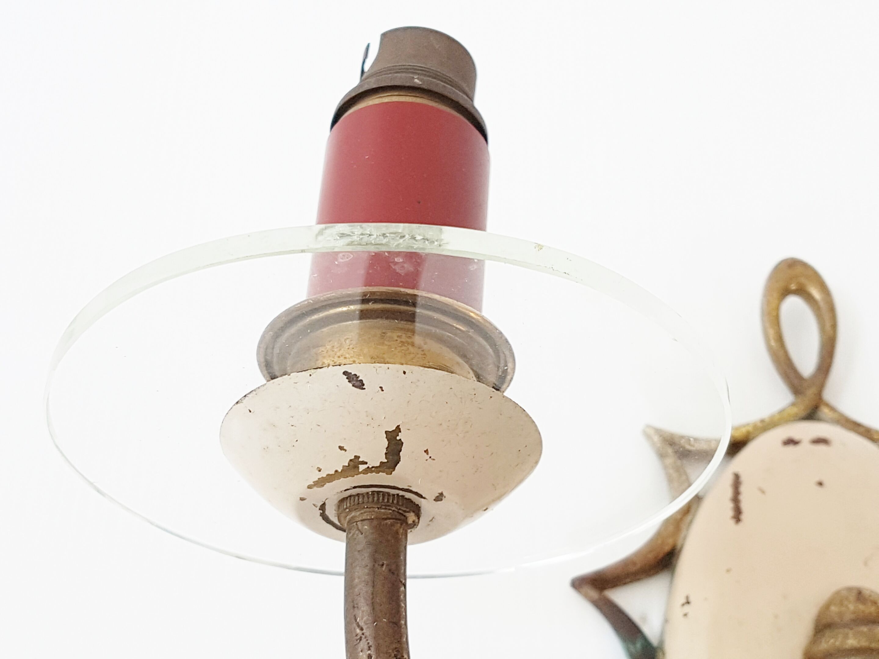 Wall light double metal 1950